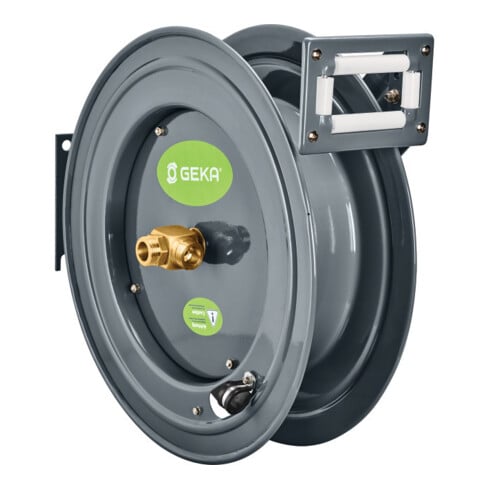Schlauchaufroller PA 20 SK pour eau, châssis peint, sortie 3/4 pouce GEKA