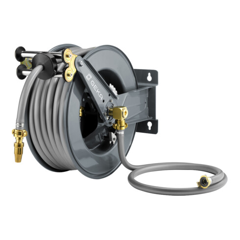 Schlauchaufroller PA30SK f.Wasser L.30m Geh.STA Ausgang G 1 Zoll AG GEKA