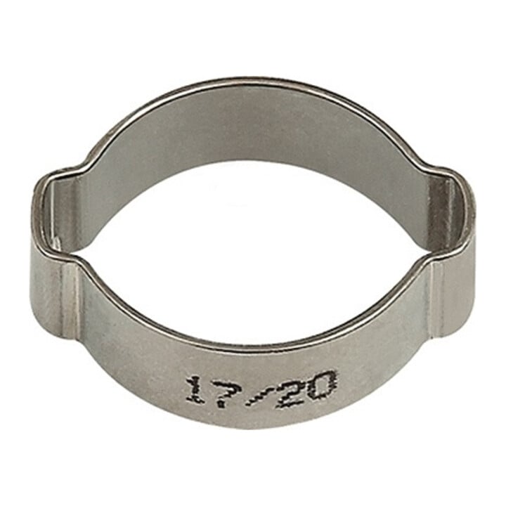 Schlauchklemme 2-Ohr VA 1.4301 (W4) Spannber.20-23mm 50St./Beutel RIEGLER