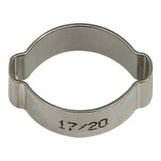 Schlauchklemme 2-Ohr VA 1.4301 (W4) Spannber.22-25mm 50St./Beutel RIEGLER-1