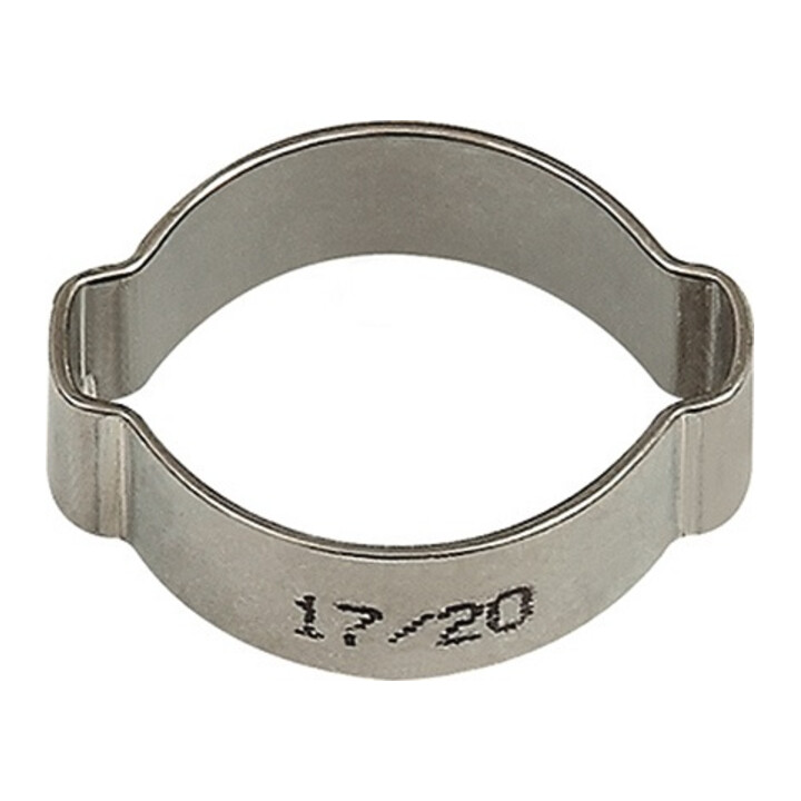 Schlauchklemme 2-Ohr VA 1.4301 (W4) Spannber.7-9mm 50St./Beutel RIEGLER