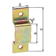 Schlaufe 29x14x73x20mm Stahl roh galvanisch gelb verzinkt-1
