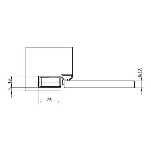 Schließmagnet KCM 50 ER-Effekt B.13xL.195mm DIN L/R SIMONSWERK