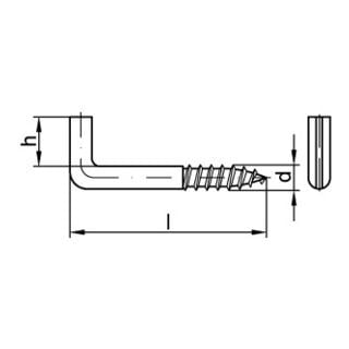 Schlitzschraubhaken 5,8x12 Stahl galvanisch verzinkt