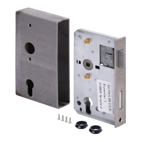 Schlosskasten DIN L/R Maß A172xB94xC60mm Maß E 40mm Dornm.60mm GAH