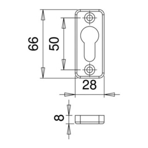 Schlüsselrosette 1319/0003 Alu.F1 Schildstärke 5,5mm PZ ktg.