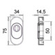 Schlüsselrosette 815ZA Alu. F12 Schildstärke 15mm PZ ov.-3