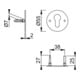 Schlüsselrosetten-Paar E849NS VA F69 Schildstärke 2mm PZ rd.