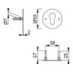 Schlüsselrosetten-Paar E849NS VA F69 Schildstärke 2mm PZ rd.-3