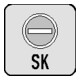 Schlüsselrosetten-Paar E849S-SK VA F69 Schildstärke 2mm Bad SK/OL rd.-5