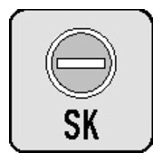 Schlüsselrosetten-Paar E849S-SK VA F69 Schildstärke 2mm Bad SK/OL rd.-5