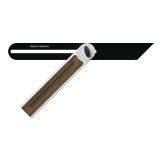 Schmiege Alu-Line Schienen-L.330mm Alu.m.Nußbaumeinlage ULMIA