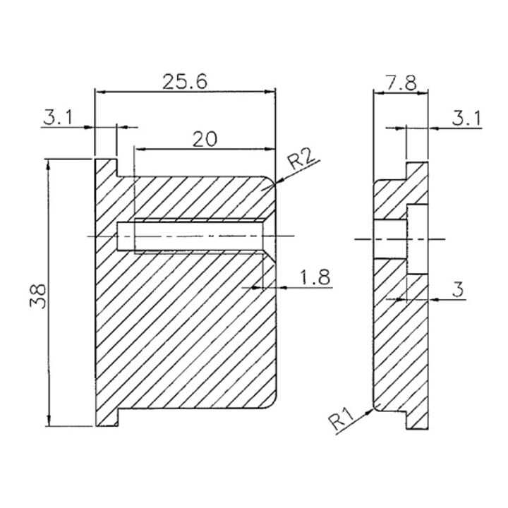 Schnegel cylindre factice cylindre set épaisseurs de porte 35-110mm en aluminium. L'impression peut être raccourcie