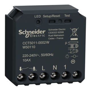 Schneider Electric Actionneur de commutation Wiser 1 voie encastré CCT5011-0002W