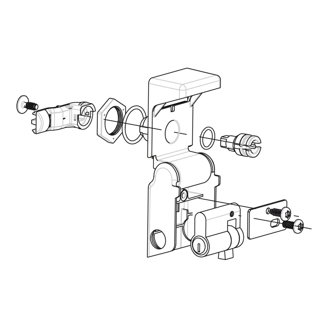 Schneider Electric Adaptateur profil DIN demi-cylindrique NSYAEDLDINS3D