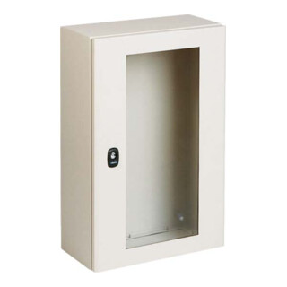 Schneider Electric Armoire murale RAL 7035 400x400x200 porte vitrée NSYS3D4420T