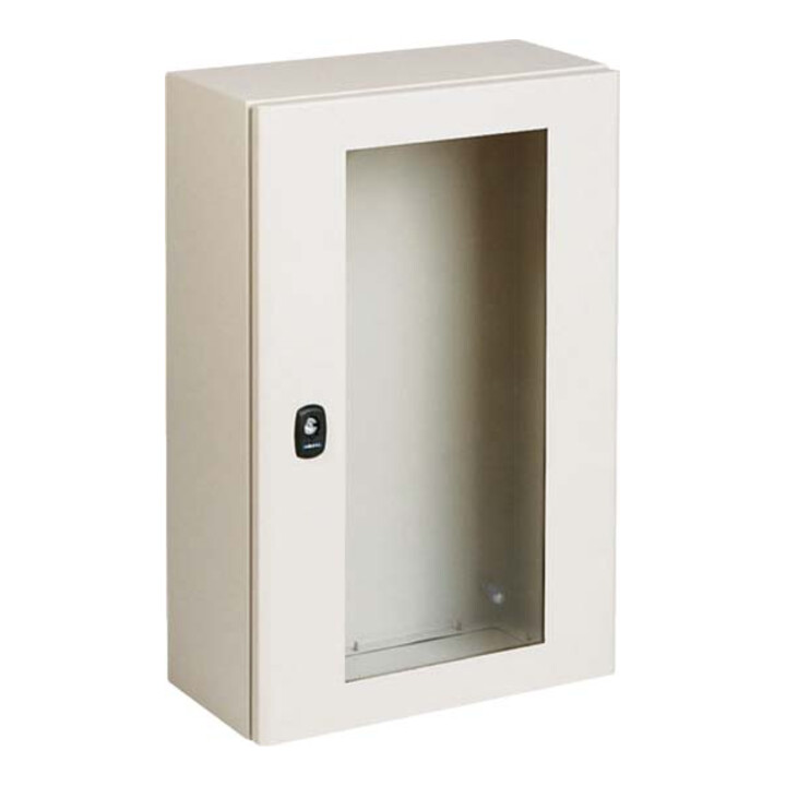 Schneider Electric Armoire murale RAL 7035 400x400x200 porte vitrée NSYS3D4420T