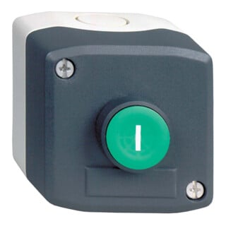 Schneider Electric Boîtier avec bouton-poussoir vert 1NO1NF (I) XALD102E