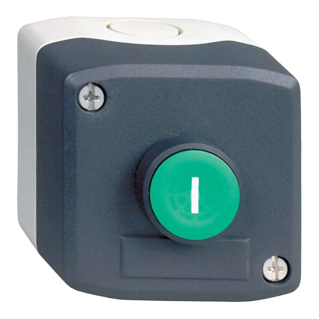 Schneider Electric Boîtier avec bouton-poussoir vert 1NO1NF (I) XALD102E