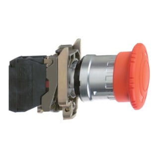Schneider Electric Bouton d'arrêt d'urgence 1S1O, à rotation maintenue XB4BS8445