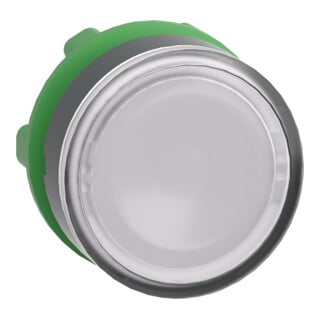 Schneider Electric Bouton-poussoir lumineux plat, blanc, pour plaque E ZB5AA18