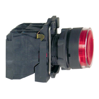 Schneider Electric Bouton-poussoir lumineux rt module LED, 24V, 1S, 1O XB5AW34B5