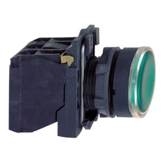 Schneider Electric Bouton-poussoir lumineux vert LED MODULE 24V/1NO,1NC XB5AW33B5