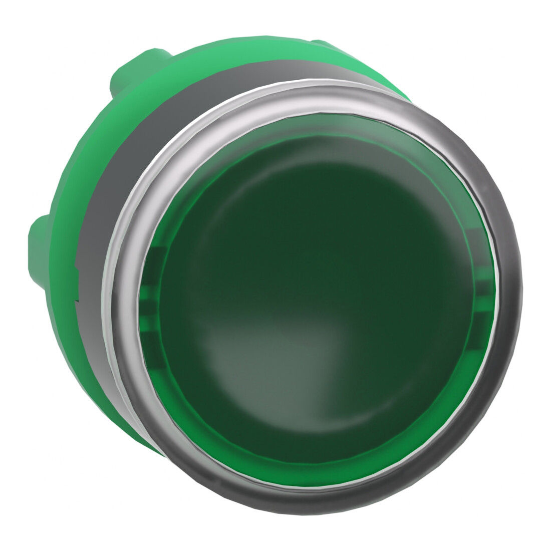 Schneider Electric Bouton-poussoir lumineux vert, plat pour module LED ZB5AW333