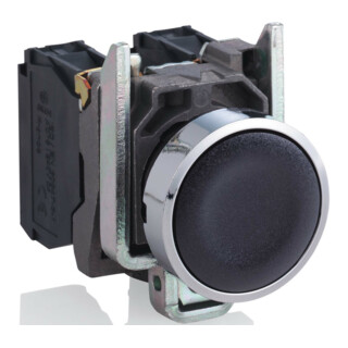 Schneider Electric Bouton-poussoir plat, noir, 1S XB4BA21