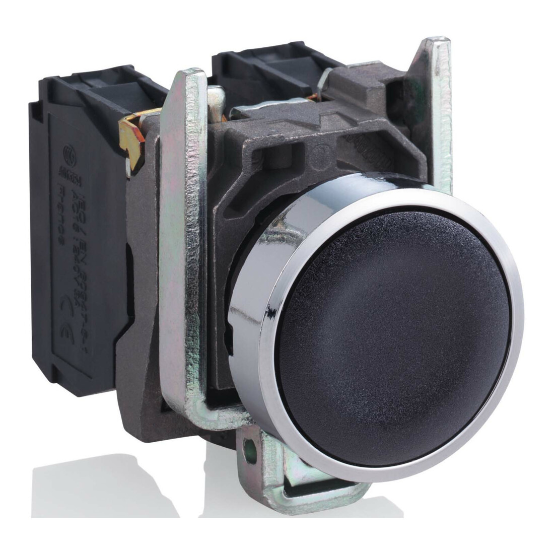 Schneider Electric Bouton-poussoir plat, noir, 1S XB4BA21