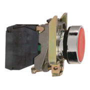 Schneider Electric Bouton-poussoir plat, rouge, 1NO XB4BA42-1