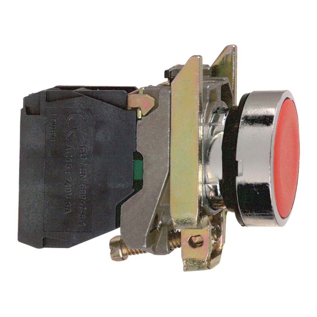Schneider Electric Bouton-poussoir plat, rouge, 1NO XB4BA42
