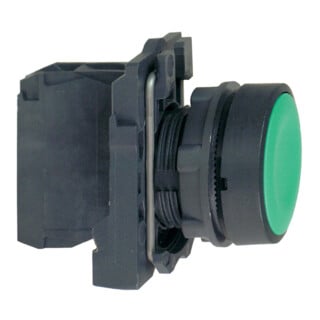Schneider Electric Bouton-poussoir plat, vert, 1S XB5AA31