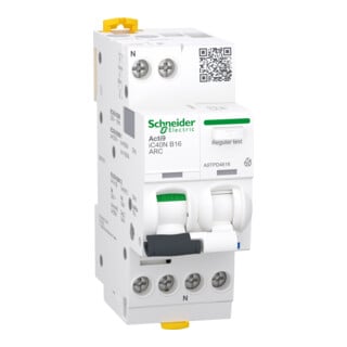 Schneider Electric Brandschutzschalter AFDD 1P+N 16A B A9TPD4616