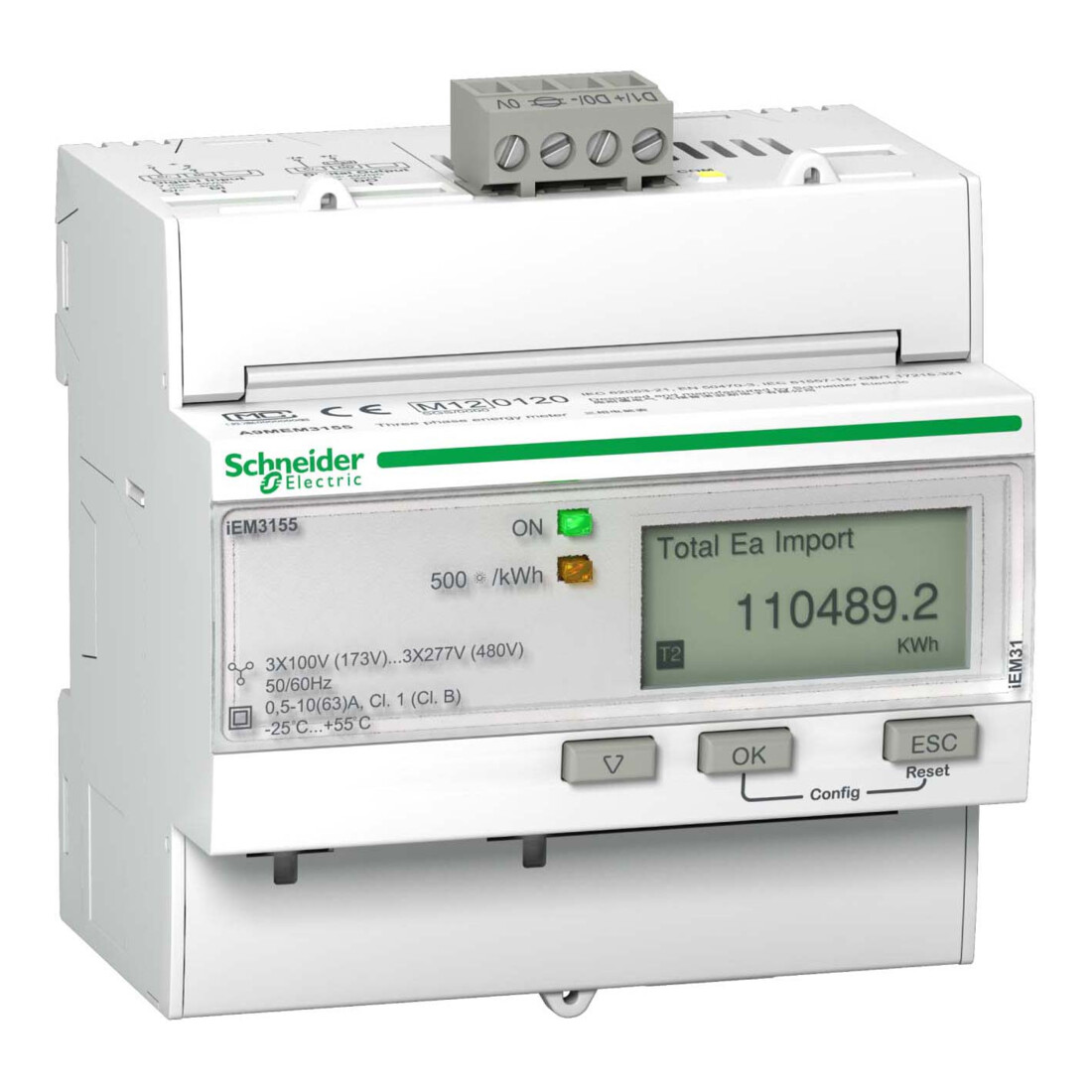 Schneider Electric Compteur d'énergie IEM3155 3P+N 63A Modbu Mid A9MEM3155