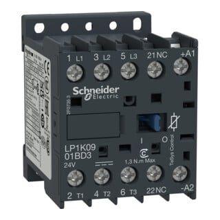 Schneider Electric Contacteur de puissance LP1K0901BD3 9A 24V DC avec diode