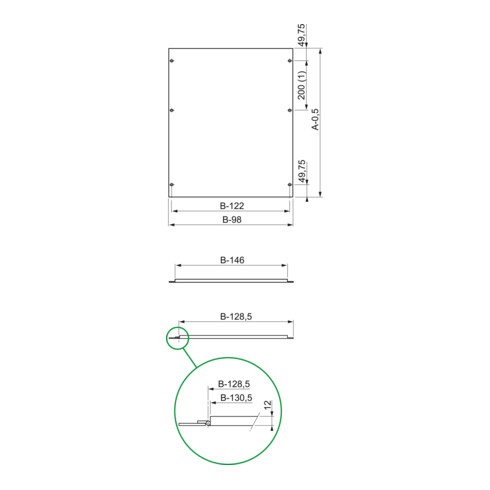 Schneider Electric Frontplatte Plan 400x600 NSYMPC406