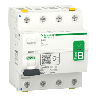 Schneider Electric Interrupteur différentiel 4P 63A 30mA A9Z61463