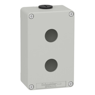 Schneider Electric Leergehäuse XAP XAPD2202 Metall grau für 2x22mm