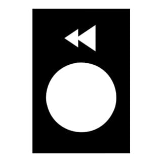 Schneider Electric Plaque de symbole noire ZB2BY2906