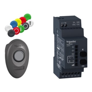 Schneider Electric Set de boutons-poussoirs XB5RMA04 AC/DC Récepteur programmable