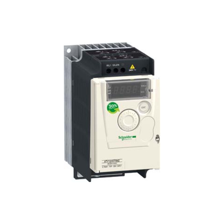 Schneider Electric Variateur de fréquence 1ph. 0,75 kW 230 V IP20 ATV12H075M2