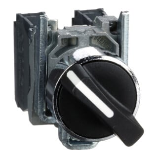Schneider Electric Wahlschalter XB4BD25 2-Stell. rast. 1S1Ö schwarz