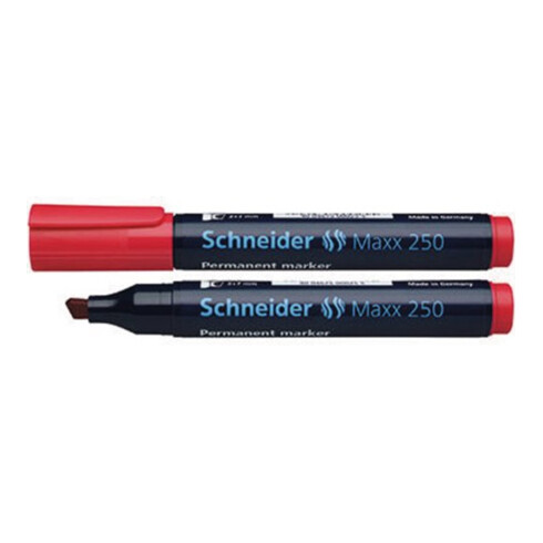 Schneider permanent marker Maxx 250 125002 2-7mm wigvormige punt rood