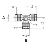Schneider T-Verschraubung TVS-NI 3-3