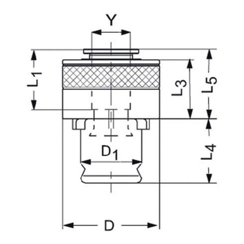 Schnellwechseleinsatz SES 6mmx4,9mm Gr.1 f.DIN 371 M5