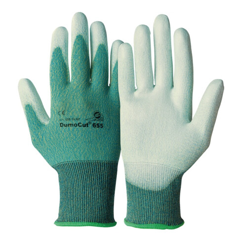 KCL Handschuhe DumoCut 655 grün/blau/weiß PU-Innenhandbeschichtung