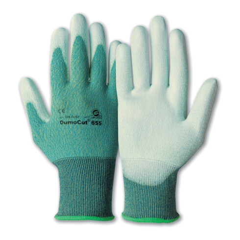 KCL Handschuhe DumoCut 655 grün/blau/weiß PU-Innenhandbeschichtung