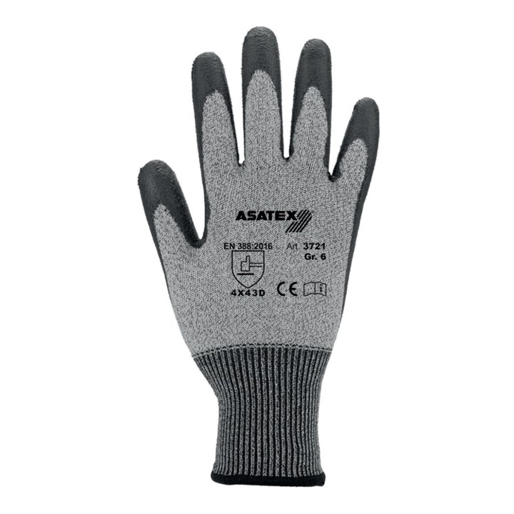 Schnittschutzhandschuhe Gr.10 grau HDPE/Nyl./EL/Glasfaser m.PU EN388 Kat.II 10PA