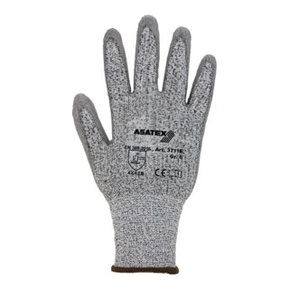 Schnittschutzhandschuhe Gr.7 grau/grau EN 388 PSA II HDPE m.PU 10 PA ASATEX